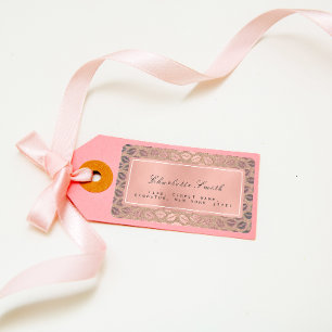 Brush Kiss Pink Rose Gold Rücksendeadressen-Aufkle