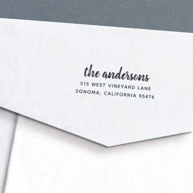 Brush Letters Rücksendeadresse Permastempel (Von Creator hochgeladen)