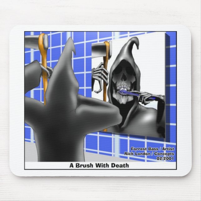 Brush mit todlustigen Halloween Cartoon Geschenke Mousepad (Vorne)