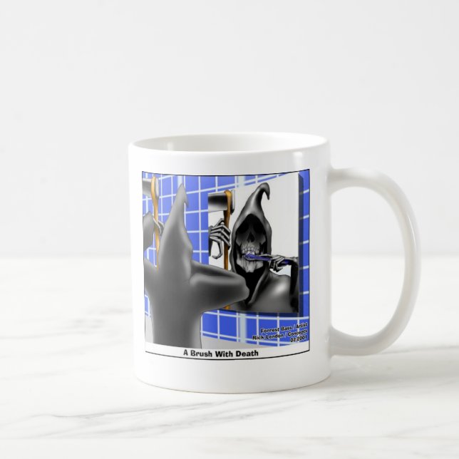 Brush mit todlustigen Halloween Cartoon Geschenke Tasse (Rechts)