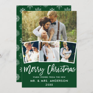 Brush Script 4 Foto Hochzeit Weihnachtskarte GS Einladung
