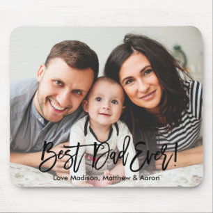 Brush Script Bester Vater je Foto Mousepad
