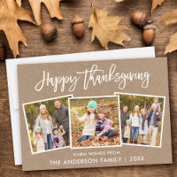 Brush Script Happy Thanksgiving Kraft 3 Foto