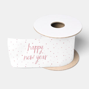 Brush Script Imitate Rose Gold Glitzer Satinband