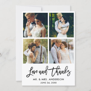 Brush Script-Liebe und Danke Wedding 4 Foto