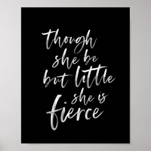 Brush Script Little Aber Fierce William Shakespear Poster