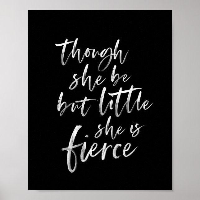 Brush Script Little Aber Fierce William Shakespear Poster (Vorne)