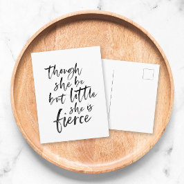 Brush Script Little Aber Fierce William Shakespear Postkarte