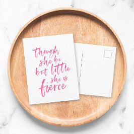Brush Script Little Aber Fierce William Shakespear Postkarte