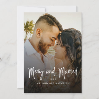 Brush Script Merry & Married Couples Weihnachten