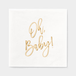 Brush Script Oh Baby Dusche Servietten Mit Folie