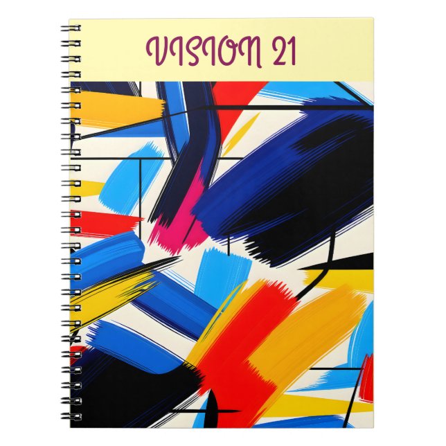 Brush Stroke Art Notebook Notizblock (Vorderseite)