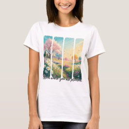 Brush Stroke Bloom Wo Sie gepflanztes Shirt sind