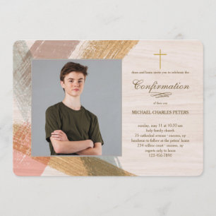 Brush Strokes Foto Bestätigung Einladung