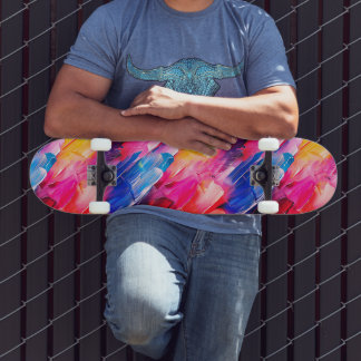 brush strokes pattern 2 skateboard