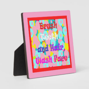 Brush Teeth Hair Wash Fan Spaß Kinder helles Desig Fotoplatte