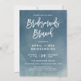 Brush Typografie Bridesmaids Einladung zum Brunch