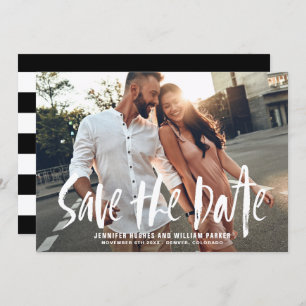 Brush Typografy Foto Ankündigung Datum freihalten