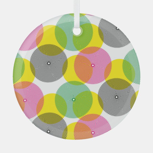 Brush Zigzags: Handgezeichnetes Muster Ornament Aus Glas (Vorderseite)