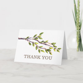 Brushed Branches Wedding Danke Card