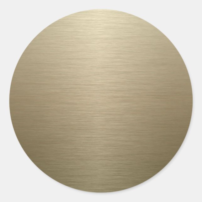 Brushed Bronze Runder Aufkleber (Vorderseite)