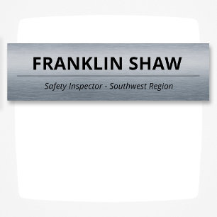 Brushed Charcoal Company Professional ID Namensschild