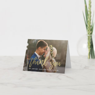 Brushed Charm Wedding Danke, Card Imitats Foil Dankeskarte