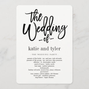 Brushed Charm Wedding Zeremony Programm