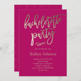 Brushed Glimmer Junggeselinnen-Abschied Einladung