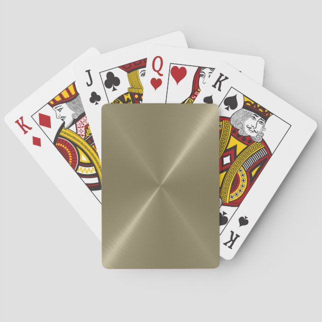 Brushed Gold Metal Playing Cards Spielkarten (Rückseite)