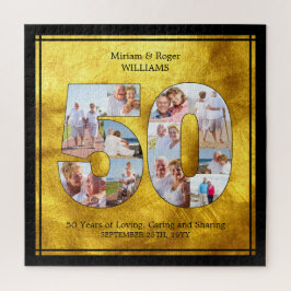 Brushed Gold Wedding Anniversary 50 Puzzle