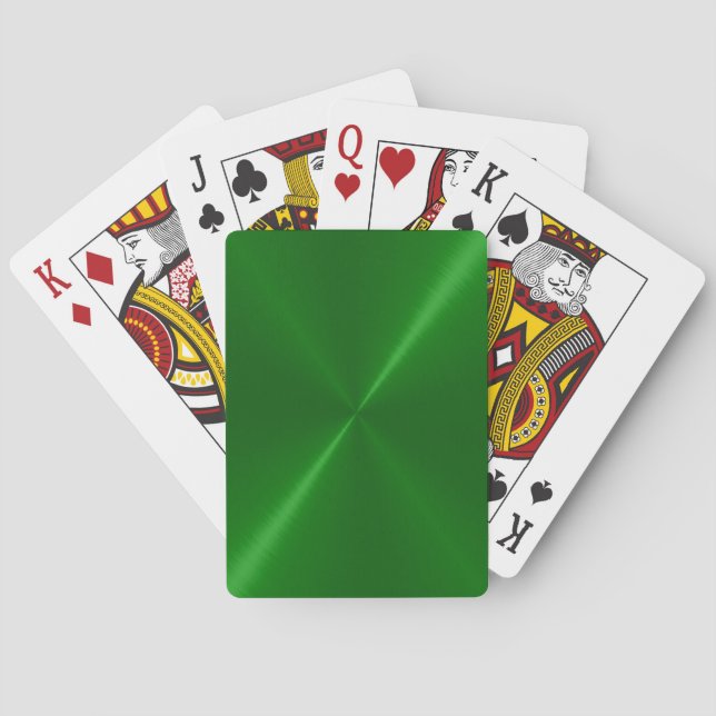 Brushed Green Metal Playing Cards Spielkarten (Rückseite)