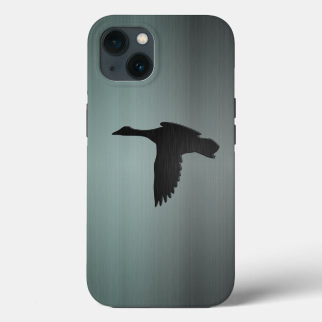 Brushed Gun Metal - Mallard Duck in Flight Case-Mate iPhone Hülle (Rückseite)
