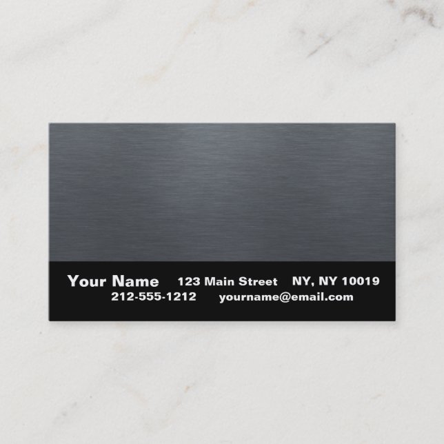 Brushed Metal Business Cards (machen Sie sich selb Visitenkarte (Vorderseite)