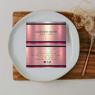 Brushed Metal Gold Banding ID801 Business Card Visitenkarte