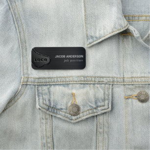 Brushed Metal Namensschild