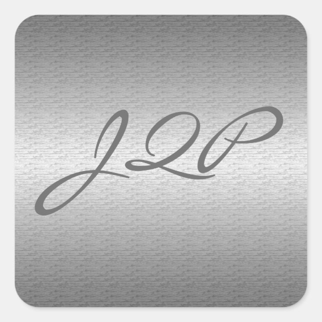 Brushed Metal Quadratischer Aufkleber (Vorderseite)