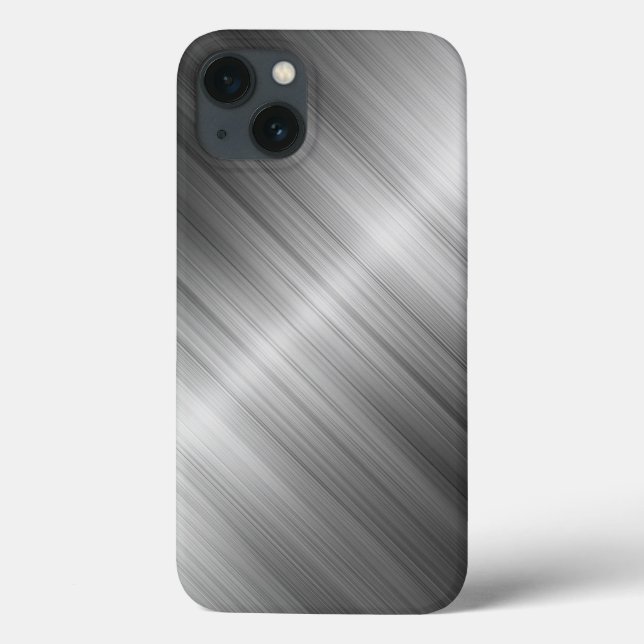Brushed Metal Textur Case-Mate iPhone Hülle (Rückseite)