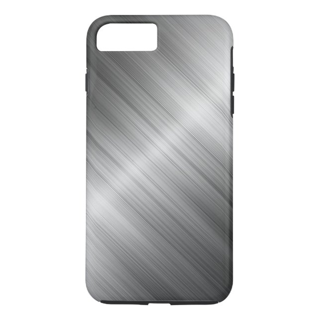 Brushed Metal Textur Case-Mate iPhone Hülle (Rückseite)