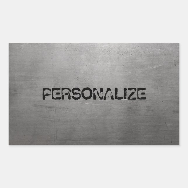 Brushed Metal Textur Rechteckiger Aufkleber (Vorderseite)