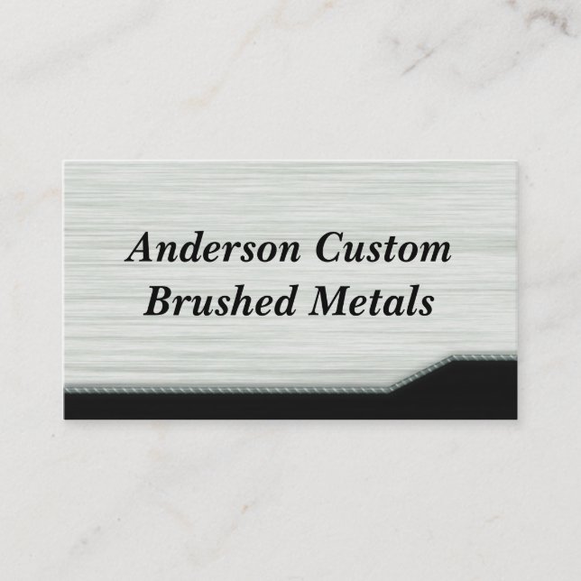 Brushed Metal Visitenkarte (Vorderseite)