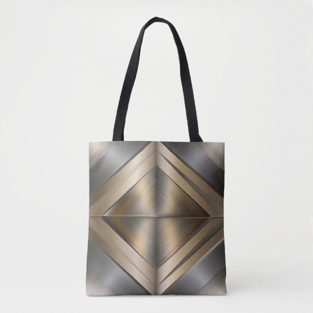 Brushed Metallic Geometric Diamond Pattern (Vorderseite)
