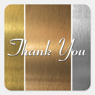 Brushed Metals Quadratischer Aufkleber