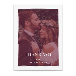 Brushed Overlay Wedding Vielen Dank Dankeskarte