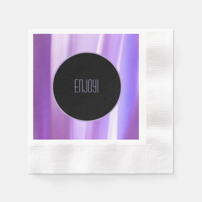 Brushed Petals Lavender Paper Napkin | Elegant Flo Serviette (Vorderseite)