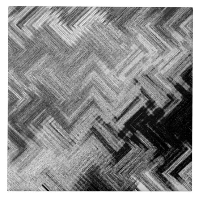 Brushed Steel Large Keramik Tile von C.L.Braun Fliese (Vorderseite)