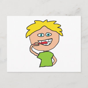 Brushing Teeth Postkarte