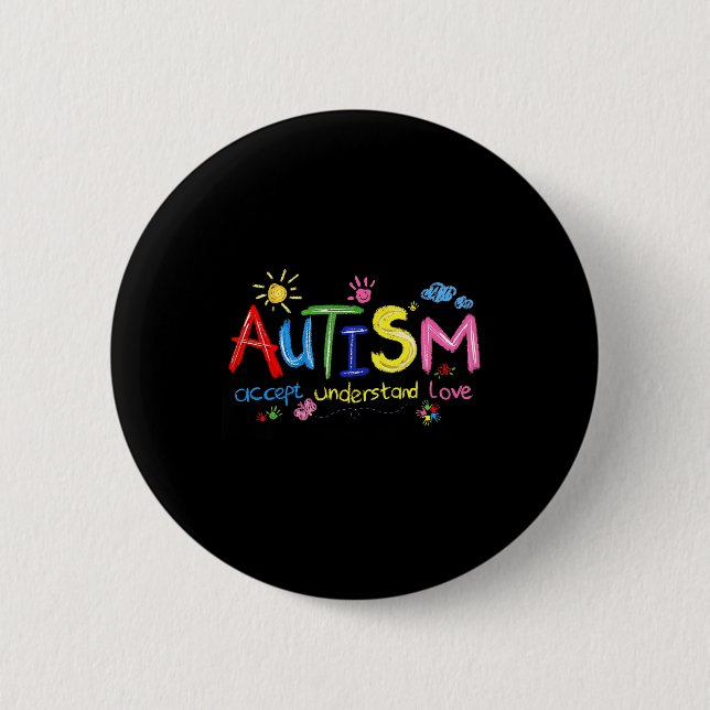 Brushstroke Autismus Awareness Accept Understand L Button (Vorderseite)