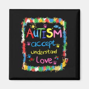 Brushstroke Autismus Awareness Accept Understand L Magnet