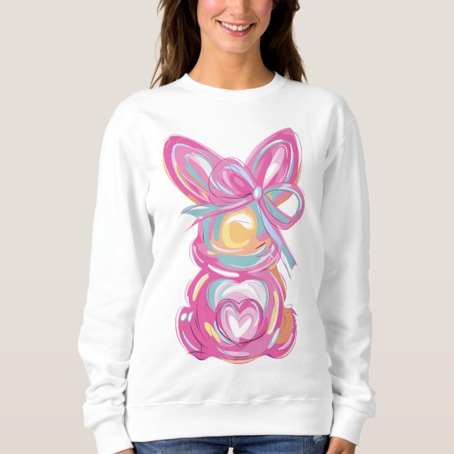Brushstroke Bunny Gift Sweatshirt (Vorderseite)